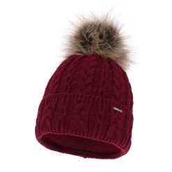 Czapka zimowa damska z pomponem Kamelowa. Czapki zimowe damskie Molly, z materiału. Za 55.90 zł.