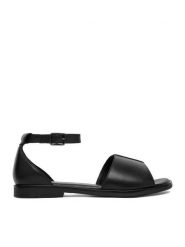 Lasocki Sandały CEO-WI16-FOXI-98 Czarny. Czarne sandały damskie Lasocki, bez wzorów, ze skóry, bez obcasa, na płaskiej podeszwie. Za 159.99 zł.