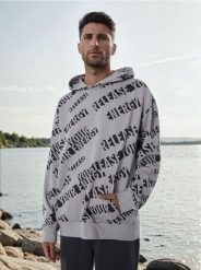 Bluza z kapturem - szary. Szare bluzy z kapturem męskie Sinsay, l. W wyprzedaży za 29.99 zł.