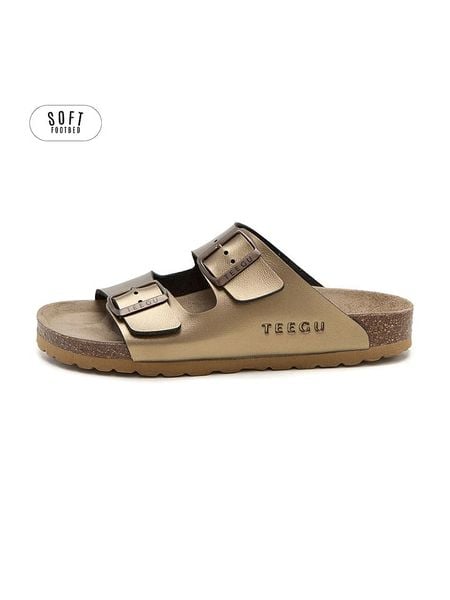 Teegu Klapki w kolorze brązowym rozmiar: 36. Brązowe klapki damskie teegu, bez wzorów, bez obcasa. Za 121.99 zł.