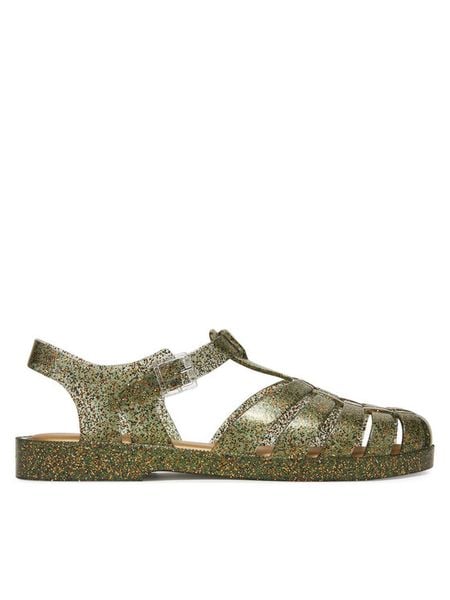 Melissa Sandały Melissa Possession Shiny Ad 33520 Złoty. Żółte sandały damskie Melissa, bez wzorów, z tworzywa sztucznego, bez obcasa, na płaskiej podeszwie. Za 189.99 zł.
