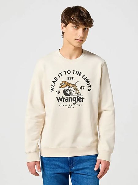 Wrangler Bluza w kolorze kremowym rozmiar: L. Brązowe bluzy bez kaptura męskie Wrangler, l, z bawełny. Za 139.20 zł.