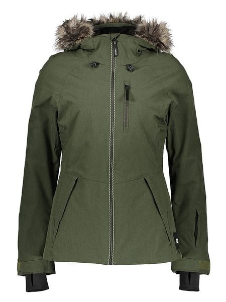 O'Neill Kurtka narciarska w kolorze zielonym rozmiar: S. Zielone kurtki narciarskie i snowboardowe damskie O'neill, m, bez wzorów, bez kaptura, narciarskie. Za 435.11 zł.