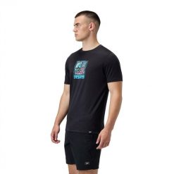Koszulka T-Shirt męski Speedo S/S Graphic Swim. Czarne t-shirty męskie Speedo, m, bez wzorów, bez kołnierzyka. Za 307.59 zł.