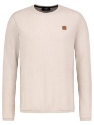 Sublevel Sweter w kolorze beżowym rozmiar: XXL. Brązowe swetry męskie Sublevel, xxl, z aplikacjami, ze skóry, bez kołnierzyka. Za 52.67 zł.