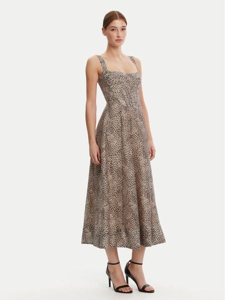 Bardot Sukienka koktajlowa 58546DB9 Brązowy Regular Fit. Brązowe sukienki damskie BARDOT, bez wzorów, z syntetyku, wizytowe, bez kołnierzyka, bez ramiączek. Za 359.99 zł.