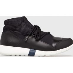 Trussardi Jeans - Buty. Czarne buty sportowe na co dzień męskie TRUSSARDI JEANS, z jeansu, bez zapięcia. W wyprzedaży za 399.90 zł.