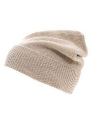 Zwillingsherz Kaszmirowa czapka beanie w kolorze beżowym rozmiar: onesize. Brązowe czapki zimowe damskie Zwillingsherz, z kaszmiru. Za 188.85 zł.