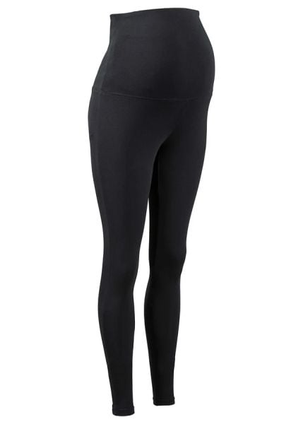 Legginsy ciążowe z bawełny organicznej. Czarne legginsy damskie bonprix, bez wzorów, z bawełny. Za 54.99 zł.