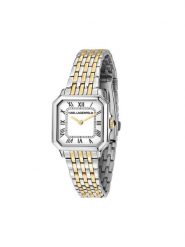 KARL LAGERFELD Zegarek R0553110505 Srebrny. Szare, analogowe zegarki damskie Karl Lagerfeld, srebrne. Za 899.99 zł.