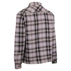 Trespass Danehill - Męska koszula z podszewką Sherpa w burzową szarą kratkę. Szare koszule męskie Trespass, na zimę, m, bez wzorów, bez kołnierzyka, bez ramiączek. Za 303.99 zł.