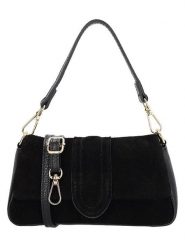 Charm Skórzana torebka w kolorze czarnym - 19 x 10 x 5 cm rozmiar: onesize. Czarne torebki klasyczne damskie Charm, bez wzorów, z materiału, bez dodatków. Za 108.99 zł.