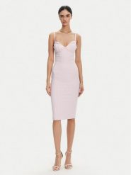 Elisabetta Franchi Sukienka koktajlowa AB-702-51E2 Fioletowy Regular Fit. Fioletowe sukienki damskie Elisabetta Franchi, bez wzorów, z syntetyku, wizytowe, bez kołnierzyka, bez ramiączek. Za 1,819.00 zł.