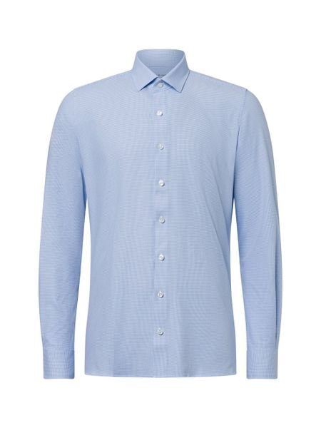 Finshley & Harding Koszula Mężczyźni Super Slim Fit Bawełna niebieski|biały, 36. Białe koszule męskie Finshley & Harding, m, bez wzorów, z bawełny, bez kołnierzyka, bez ramiączek. Za 229.95 zł.