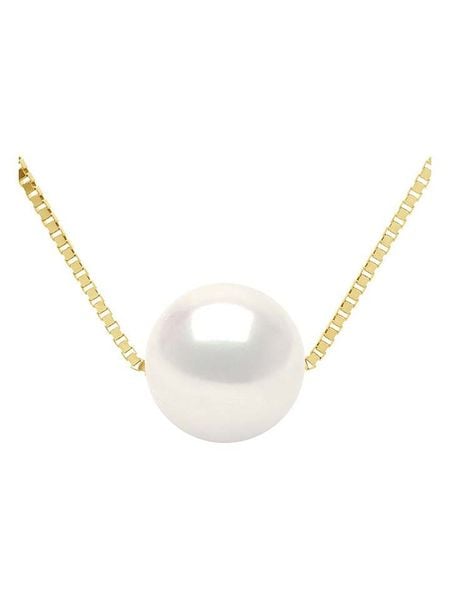 Pearl Addict Złoty naszyjnik z perłą - dł. 42 cm rozmiar: onesize. Żółte naszyjniki damskie Pearl Addict, złote. Za 281.45 zł.