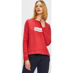 Roxy - Bluza. Czerwone bluzy bez kaptura damskie Roxy, l, z bawełny. W wyprzedaży za 159.90 zł.