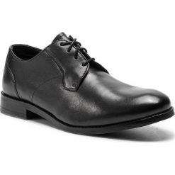 Półbuty CLARKS - Edward Plain 261395347 Black Leather. Czarne buty wizytowe męskie Clarks, z materiału, bez zapięcia. W wyprzedaży za 269.00 zł.