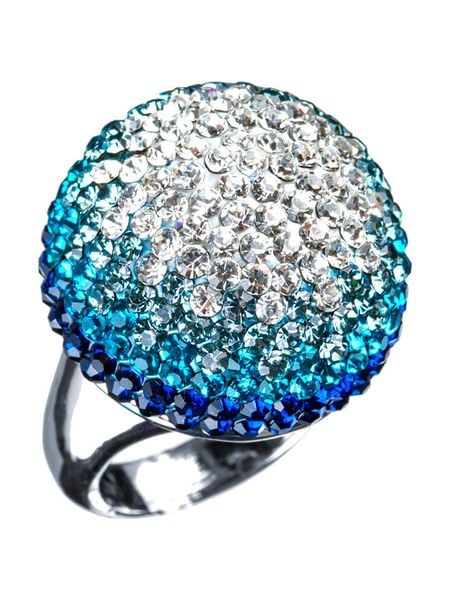 MENTHE À L'O Pierścionek z kryształami rozmiar: 52. Niebieskie pierścionki damskie MENTHE À L'O, z kryształem. Za 148.26 zł.