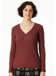 Schiesser Koszulka piżamowa w kolorze czerwonym rozmiar: 40. Czerwone piżamy damskie Schiesser, bez wzorów, z bawełny, bez ramiączek. Za 86.99 zł.