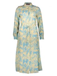 Miss goodlife Sukienka "Animal" w kolorze błękitno-jasnożółtym rozmiar: S. Niebieskie sukienki damskie miss goodlife, na co dzień, s, bez wzorów, z wiskozy, bez kołnierzyka, bez ramiączek, maxi, proste. Za 195.99 zł.