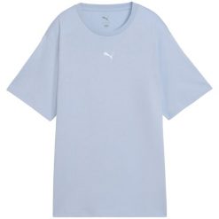 Koszulka damska PUMA ESS Relaxed Tee. Niebieskie t-shirty damskie Puma, xl, bez wzorów, z bawełny, bez kołnierzyka. Za 77.99 zł.