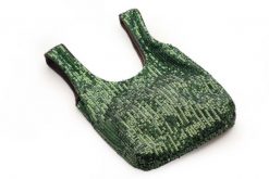 Urocza Mała Torebka z Cekinami - Zielona. Zielone torebki klasyczne damskie Awama, bez wzorów, z elastanu, małe, bez dodatków. Za 79.90 zł.
