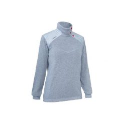 Sweter żeglarski SAILING 100 damski. Szare swetry klasyczne damskie TRIBORD, m, z bawełny, bez kołnierzyka. Za 79.99 zł.