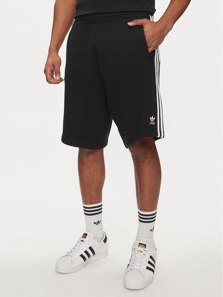 Adidas Szorty sportowe adicolor 3-Stripes IU2337 Czarny Regular Fit. Czarne szorty męskie Adidas, bez wzorów, z bawełny, sportowe. Za 129.99 zł.