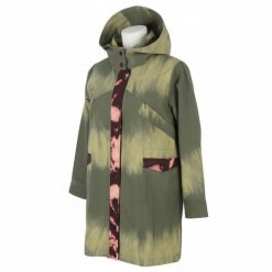 Desigual Safford damska kurtka wzorzysta z kapturem, rozmiar XS. Zielone kurtki damskie Desigual, na lato, xs, bez wzorów, z kapturem. Za 473.99 zł.
