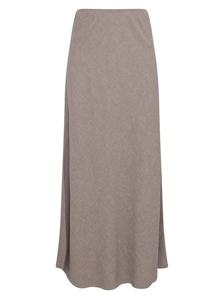 MOSS COPENHAGEN Spódnica "Viana" w kolorze szarobrązowym rozmiar: XL. Brązowe spódniczki damskie MOSS COPENHAGEN, xl, bez wzorów, z podwyższonym stanem, maxi. Za 174.95 zł.