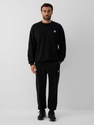 4F Spodnie dresowe joggery męskie - czarne S. Czarne spodnie dresowe męskie 4f, bez wzorów, z dresówki. Za 149.99 zł.