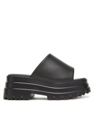 DeeZee Klapki 8602-1A Czarny. Czarne klapki damskie DeeZee, bez wzorów, ze skóry, bez obcasa. Za 139.99 zł.