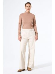 Garcia Spodnie w kolorze kremowym ze skóry syntetycznej rozmiar: L. Brązowe spodnie materiałowe damskie Garcia, bez wzorów, ze skóry. Za 195.99 zł.