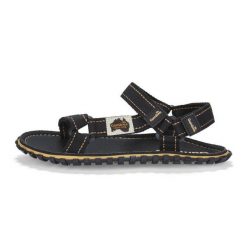 Sandały Gumbies Tracker Sandals Unisex Black GU-SATRA001 czarne. Czarne sandały męskie z bawełny, bez zapięcia. Za 319.13 zł.