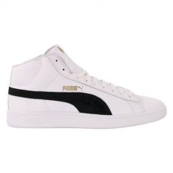 Buty do chodzenia męskie Puma Smash V2 Mid L. Białe buty sportowe na co dzień męskie Puma, z gumy, bez zapięcia, trekkingowe. Za 238.86 zł.