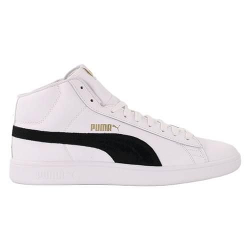 Buty do chodzenia męskie Puma Smash V2 Mid L. Białe buty sportowe na co dzień męskie Puma, z gumy, bez zapięcia, trekkingowe. Za 238.86 zł.