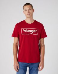 WRANGLER FRAME LOGO TEE MĘSKI T-SHIRT KOSZULKA W70JD3X47 112320763. T-shirty męskie Wrangler, l, bez wzorów, bez kołnierzyka. Za 69.99 zł.