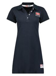 Canadian Peak Sukienka polo "Katcheak" w kolorze granatowym rozmiar: S. Niebieskie sukienki damskie Canadian Peak, s, bez wzorów, z bawełny, bez kołnierzyka, bez ramiączek, midi. Za 109.26 zł.