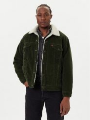 Levi's® Kurtka jeansowa Trucker A5784-0027 Zielony Relaxed Fit. Zielone kurtki męskie m, bez wzorów, z bawełny, bez kaptura. Za 669.99 zł.