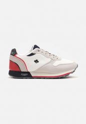 Białe Buty Sportowe Sneakersy z Ozdobnym Liściem i Perforacją Zaliennea. Białe buty sportowe na co dzień męskie Born2be, z dresówki, bez zapięcia. Za 119.99 zł.