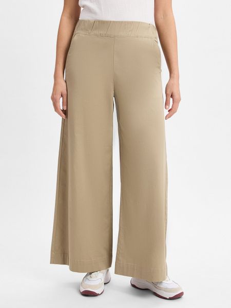 Marie Lund Letnie spodnie Kobiety Bawełna beżowy, 40. Brązowe spodnie materiałowe damskie Marie Lund, bez wzorów, z bawełny, retro. Za 229.95 zł.