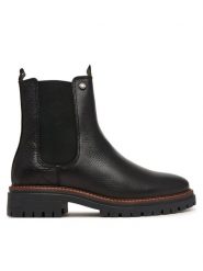 Barbour Sztyblety Evie LFO0575BK52 Czarny. Czarne botki damskie Barbour, ze skóry, bez obcasa, na słupku, bez zapięcia. Za 834.99 zł.