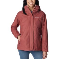 Kurtka turystyczna damska Columbia Bugaboo II I/C Fleece 3w1. Czerwone kurtki damskie Columbia, l, bez wzorów, bez kaptura. Za 469.99 zł.