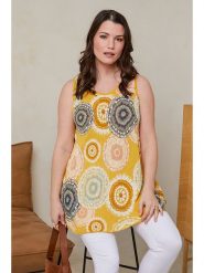 Curvy Lady Top w kolorze żółtym rozmiar: 48/50. Żółte topy damskie Curvy Lady, bez wzorów, z wiskozy, bez kołnierzyka. Za 105.38 zł.