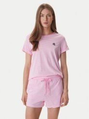 LAUREN RALPH LAUREN Piżama ILN12503 Różowy Regular Fit. Czerwone piżamy damskie Lauren Ralph Lauren, xl, bez wzorów, z bawełny, bez ramiączek. Za 379.99 zł.