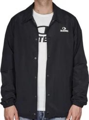 Odzież Outdoor unisex SkatePro Coach Kurtka - M - Czarny. Czarna kurtki damskie SKATEPRO, m, bez wzorów, z materiału, bez kaptura. Za 194.99 zł.