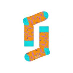 Skarpetki Happy Socks WAT01-2000. Brązowe skarpetki damskie Happy Socks, bez wzorów, z bawełny. Za 24.43 zł.