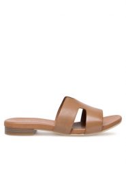 Sergio Bardi Klapki WB05-B1037-01SB Brązowy. Brązowe klapki damskie Sergio Bardi, bez wzorów, ze skóry, bez obcasa. Za 229.99 zł.