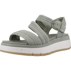 Sandały CLARKS TUSCAN STRAP Zielony. Zielone sandały damskie Clarks, bez wzorów, ze skóry, bez obcasa. Za 406.99 zł.
