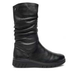 Botki Caprice. Czarne botki damskie Caprice, bez obcasa, na płaskiej podeszwie, bez zapięcia. Za 519.99 zł.